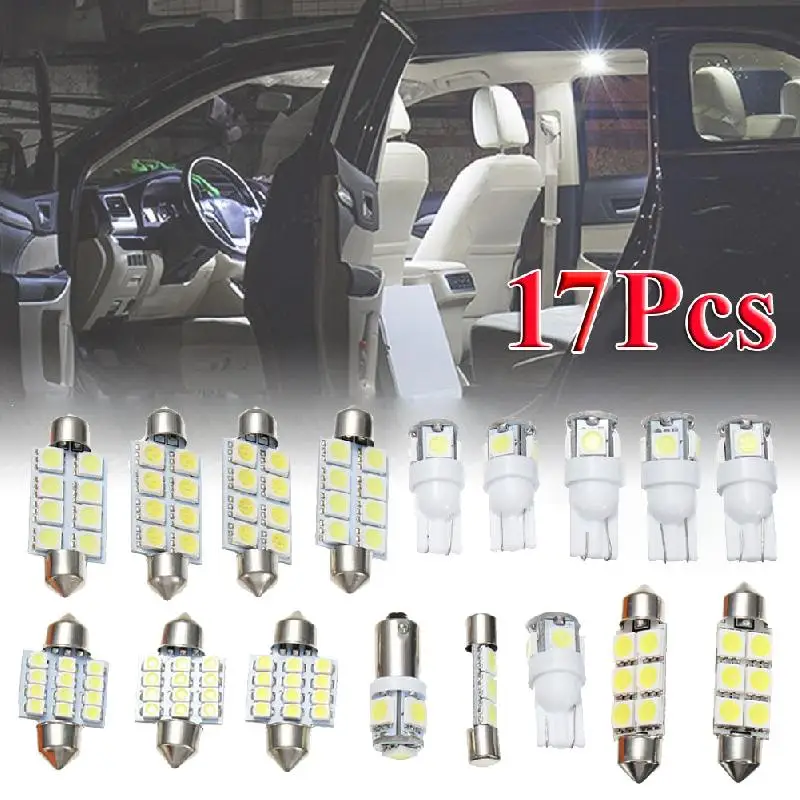 

17pcs White Car Interior LED Light Kit Dome Light Map Lamp With Tool for Volvo V70 XC70 02-07