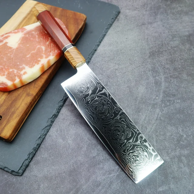 Molang Kések 7,5 Hüvelykes Damaszkusz Konyhai Kés Kovácsolt Hús Szelet Többfunkciós Hasított Steak Kenyér Éles - Image 3