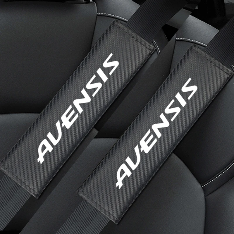 2 шт. авто углеродного волокна ремень безопасности Чехол для Toyota Avensis t25 t27 аксессуары стайлинга автомобилей