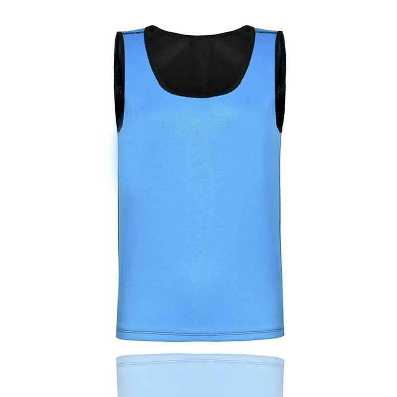 Мужской жилет для похудения, корсет, полиэстер, сауна, Корректирующее белье для тела, спортивная одежда, AIC88 - Цвет: Синий