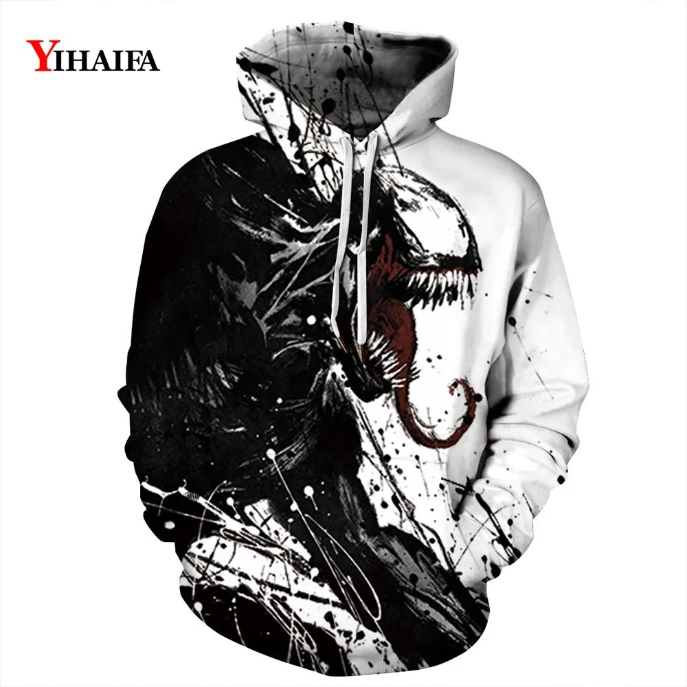 

Hipster Anime Venom 3D Printed Hoodies Mens Womens Sweatshirts Hip Hop Hooded Pullover Pocket Jacket Tracksuit Tops