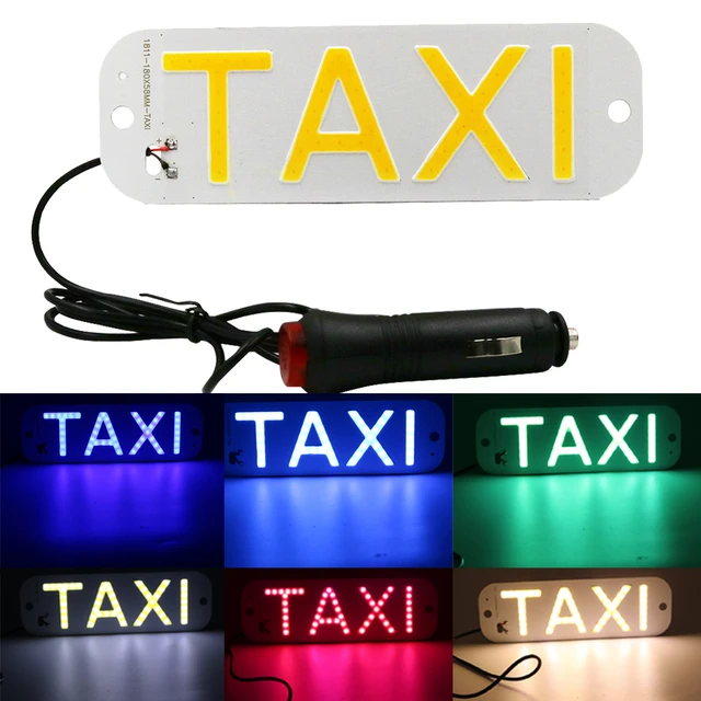 1pc Taxi Led Voiture Pare-brise Cabine Indicateur Lampe 12v Signe