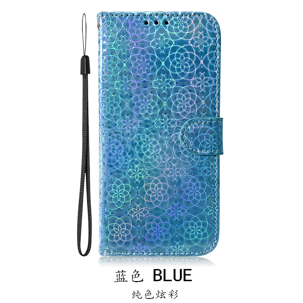 Blue Блестящая Обложка для samsung Galaxy A50 50 SM-A505FD SM-A505F/DS SM-A505FN A505FD A505F/DS A505FN слот для карт памяти Sallet чехол для телефона - Цвет: Blue