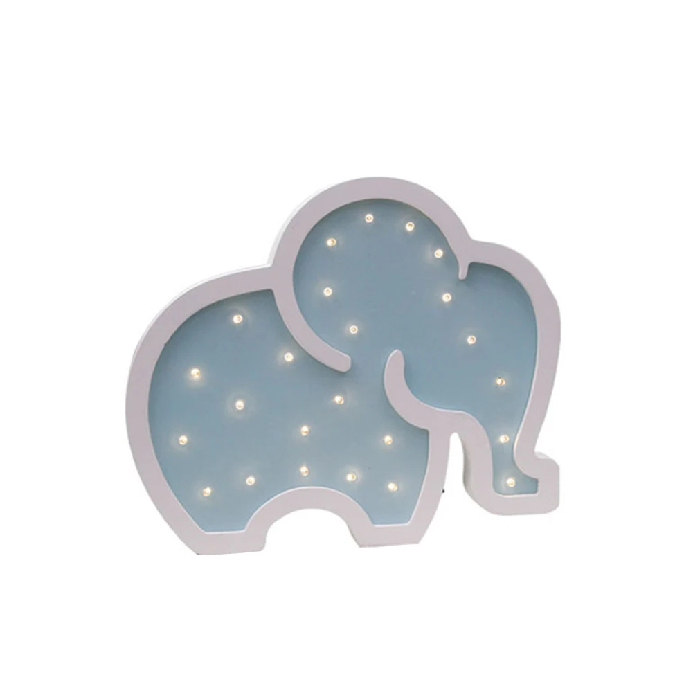 

Plug Bedroom Decor Daily Intelligent Wall Lamp Carton Wooden Energy Saving Safety Led Elephant Shape Eco-friendly Night Light