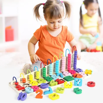

Child Wooden Abacus Toy Early Math Educational Learning Toy Arithmetic Calculat Bead Intelligence Development Kid Montessori Toy