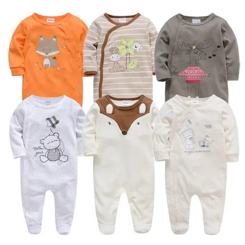 Коллекция года, 6 шт./партия, детские комбинезоны, roupa de bebes, Одежда для новорожденных мальчиков и девочек летний хлопковый комбинезон на возраст от 0 до 12 месяцев, Одежда для младенцев - Цвет: 434586464447