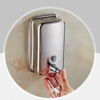 

500ML 800ML 1000ML Soap Dispenser Wall Mounted Stainless Steel er Hand Sanitizer Detergent Dispenser For Bathroom Kitchen Hot