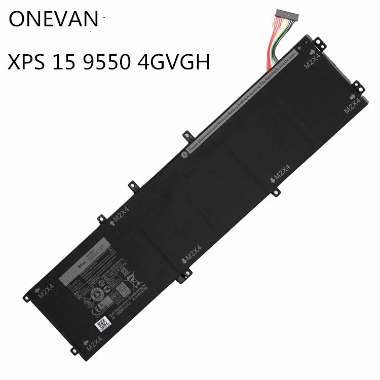 ONEVAN 4GVGH ноутбука Батарея для DELL Precision 5510 XPS 15 9550 серии 1P6KD T453X M5510 P56F 11,4 V 84WH