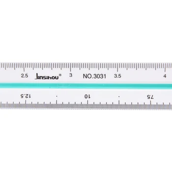 

Office School Supplies Tools 1:20/25/50 /75/100/125 Scale Architect Engineers Technical RulePlastic Triangular Ruler