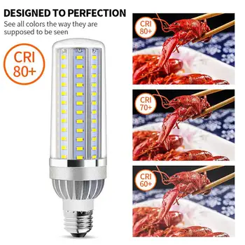 

Corn Bulb E27/E26 Crystal Lamp Large Area Lighting Barn LED Corn Light Super Bright 105LED 2900LM Factory Garage Durable