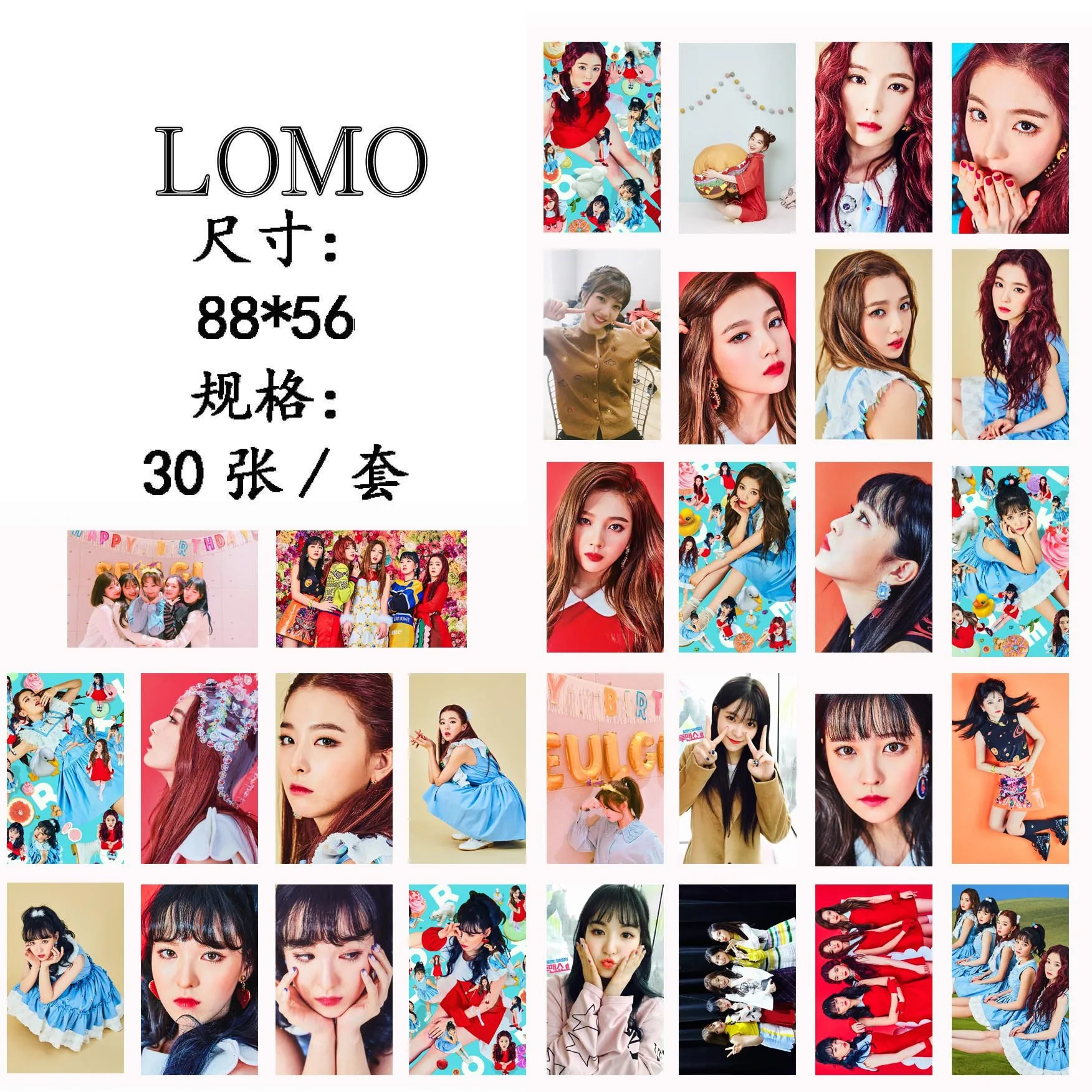 30 шт./компл. Kpop красная бархатная Фотокарта новобрачный альбом открытка высокого качества HD картинка Kpop красный бархат redvelvet lomo карта 02
