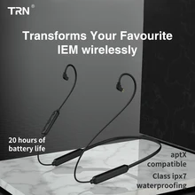 TRN BT3S Aptx Bluetooth кабель 0,75 мм 0,78 мм MMCX IE80 A2DC bluetooth-гарнитура кабель для наушников