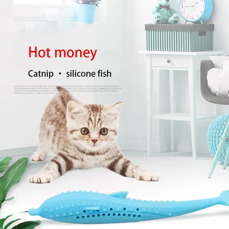 Pet Cat зубная щетка игрушечная Рыба Форма кошачий вкус силиконовая молярная палка Зубы игрушка для собак, очищающая зубы оставаться для здоровых зубов рыбий формы d дизайн