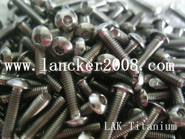 Титан Шестигранная розетка круглый носок винт M4 * 8 10 12 14 15 16 25 30 35 Gr5|titanium screw|t head