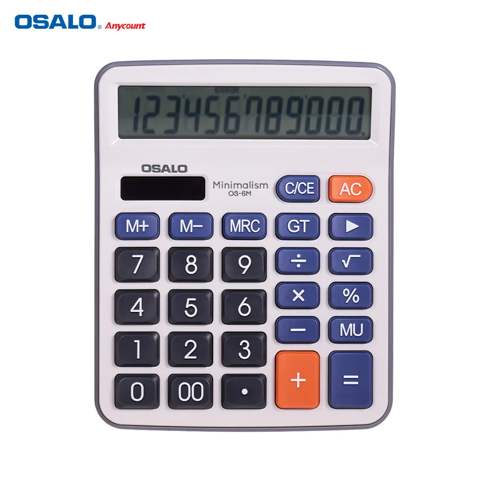 

OSALO Desktop Electronic Calculator Standard Function Basic Counter with 12-Digits Large LCD Display Big Buttons Dual Power