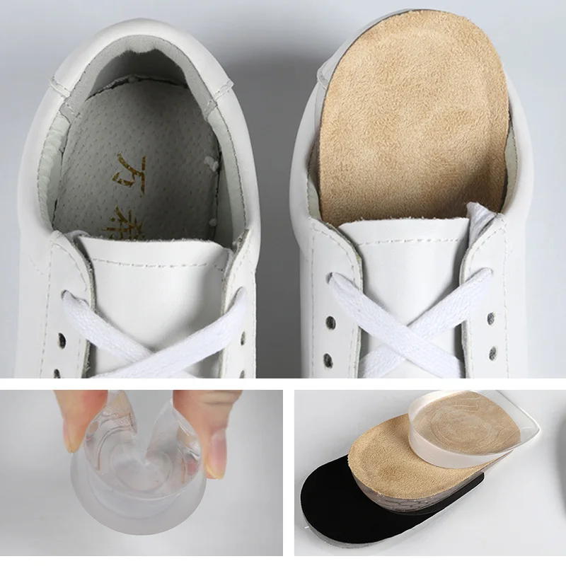 

Men Women Silicone Gel Heightening Shoe Pad Foot Care Protector Insoles Elastic Cushion Arch Support Insert Heel Pads