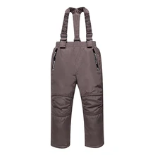 Детские зимние комбинезоны с наполнителем из белого гусиного пуха, От 4 до 8 лет теплые штаны для девочек и мальчиков, зимняя одежда Детские плотные комбинезоны для девочек