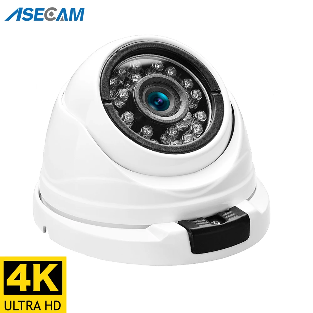 

Hikvision Compatible 8MP 4K IP Camera POE H.265 Onvif Metal Indoor Small Dome CCTV Wide Angle 2.8mm 4MP Surveillance Camera