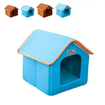 

Pet Dog House Foldable Bed With Mat Soft Winter Dog Puppy Sofa Cushion House Nest Dog Cat Bed Small Medium Dogs