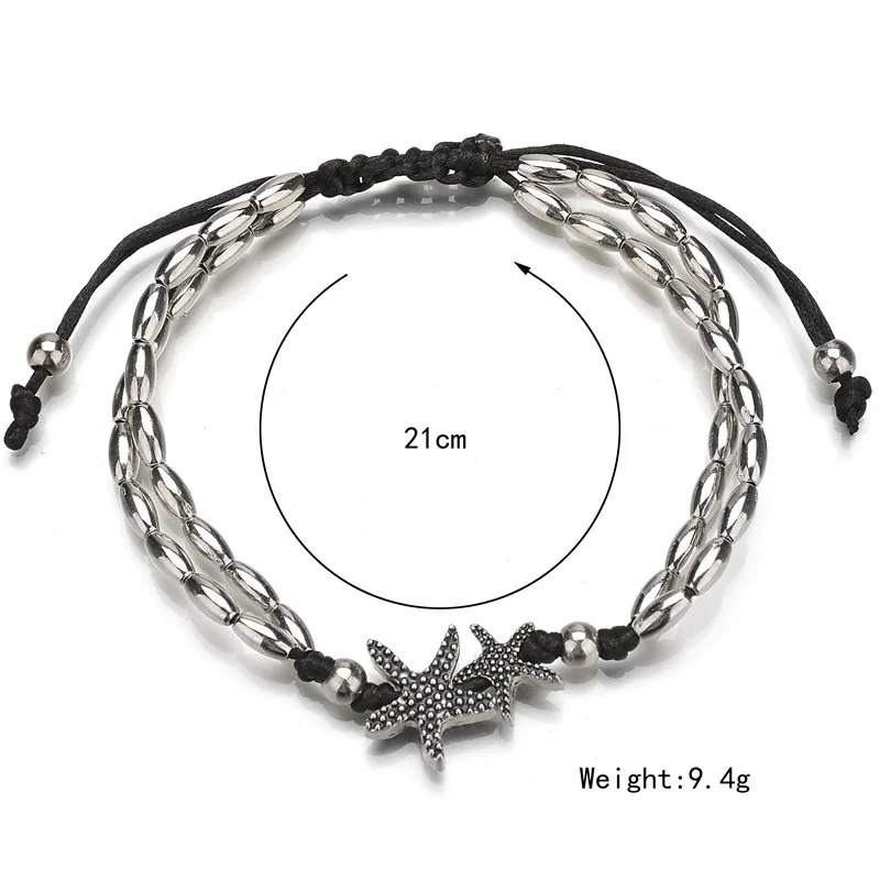 

Jl59 New Style Nation Retro Starfish Rune Om Yoga Pendant Anklet Beach Ankle Ring