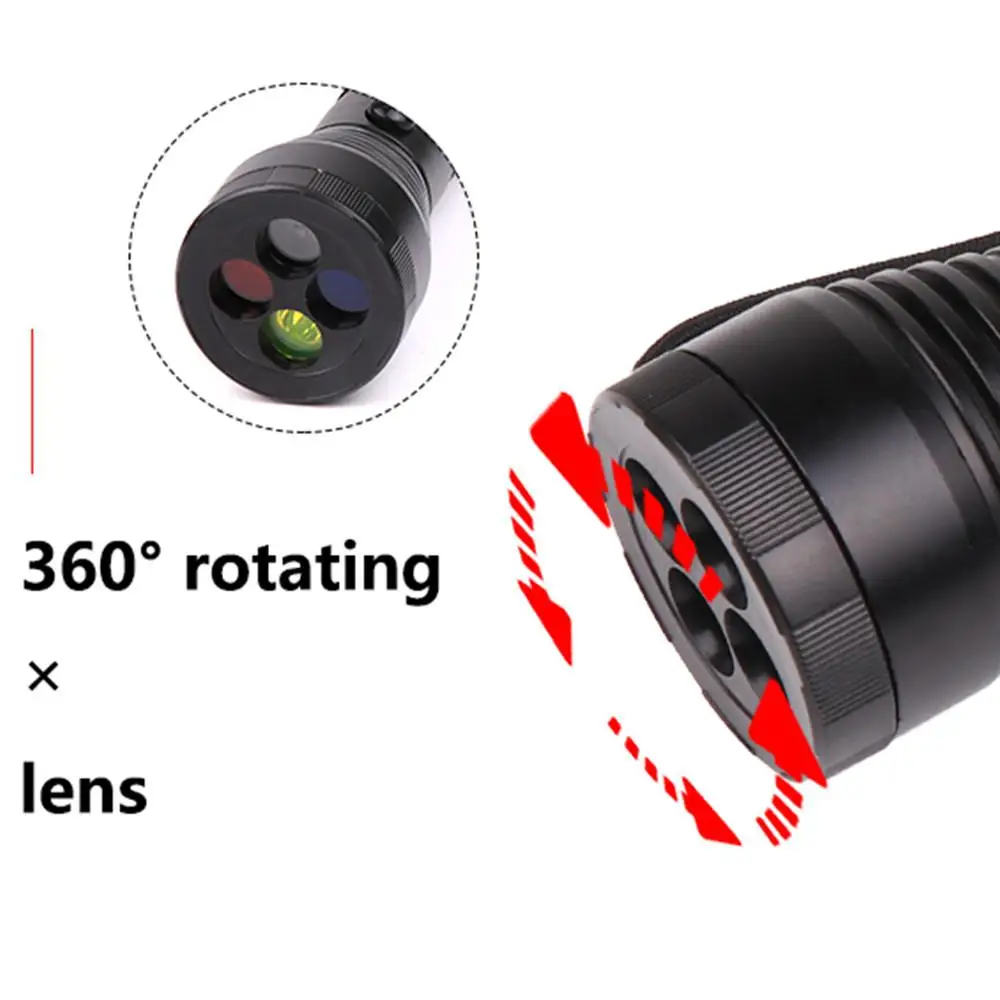 Высокая мощность 4 цвета светодиодный фильтр для фонарика сигнальный фонарь Lanterna фильтр аварийный сигнальный светильник для кемпинга домашнего использования 3 модуля переключатель