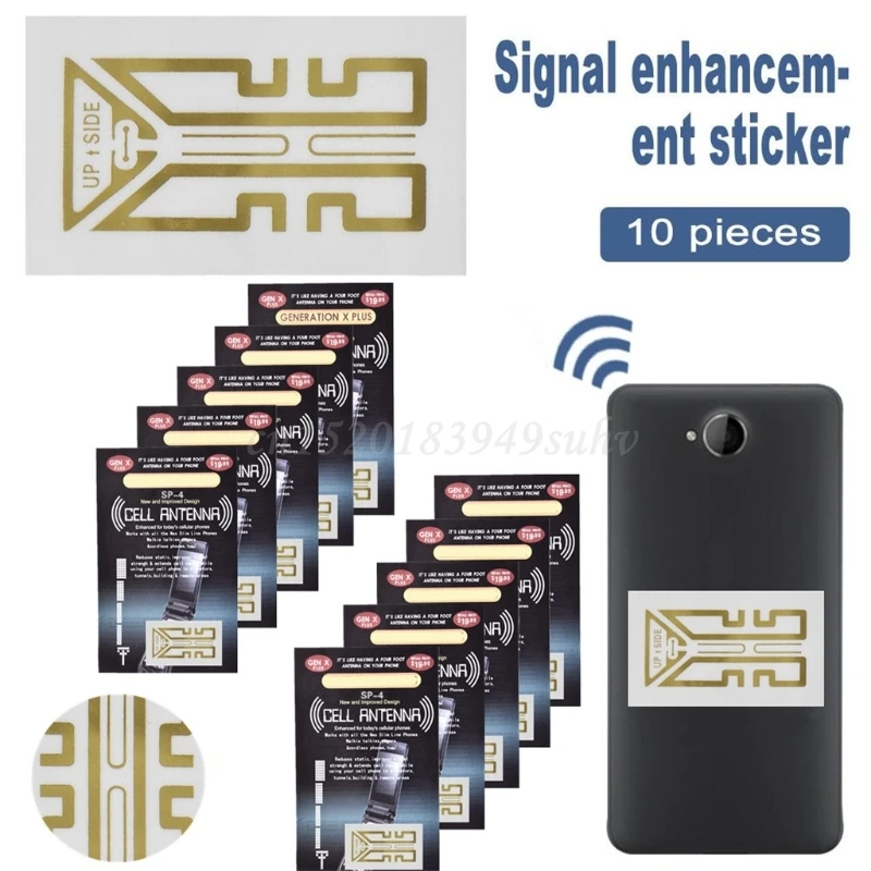 6/8/8Plus/9 generation 10 PCS Cellphone 3G 4G 5G Phone Signal Enhancement Sticker Antenna Booster Improve For Mobile | Мобильные