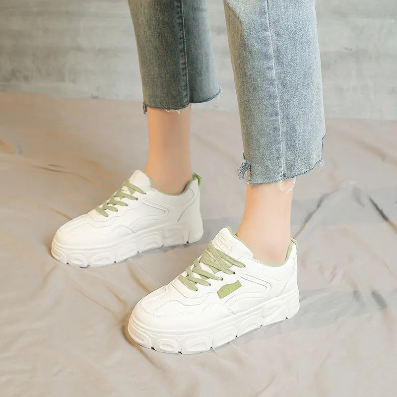 

Small White Shoes Female 2020 Spring Spring Style New Style Joker Student Thick-soled White Shoes Torre Canvas Shoes 2019 Spring