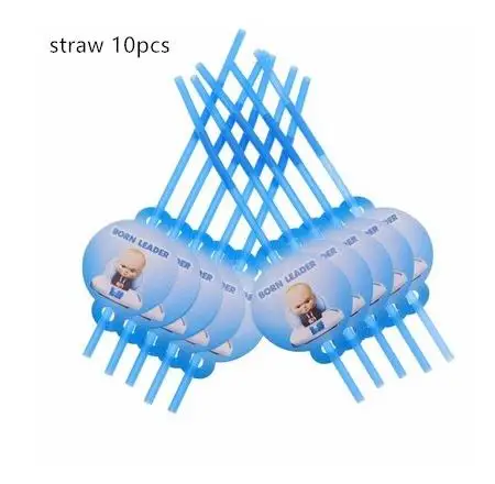 straw 10pcs Для детей возрастом от 1 до шт./упак. ребенок босс их пластиковые скатерти для Boss одноразовые покрытие стола Baby shower День рождения украшения - Цвет: straw 10pcs