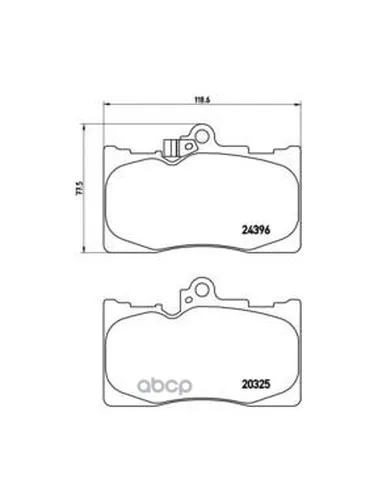 Колодки Тормозные Lexus Gs 300/450h/460 05- Передние Brembo P83072 Brembo арт. P83072