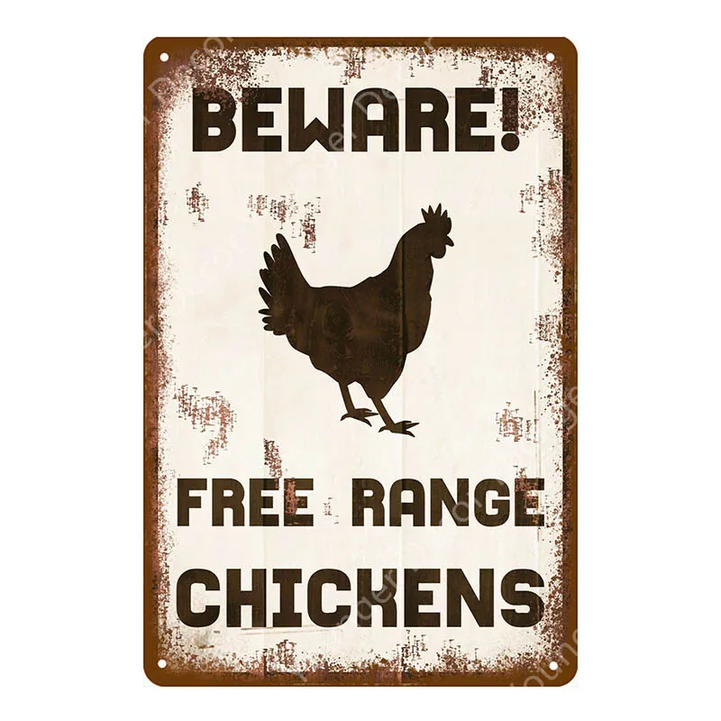 Fresh Eggs Black Grouse Metal Signs Beef Cow Chicken Meat Collection Poster Vintage Wall Painting Craft Farm House Decor YI-164 - Цвет: YD7896BI