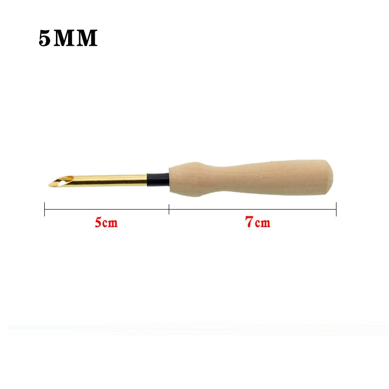 5MM/3.5MM Knitting Embroidery Pen Wooden Handle Weaving Multi Purpose DIY Felting Craft Punch Needle Threader Sewing Accessories Needle Arts & Craft luxury