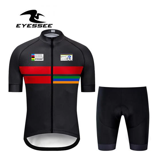 kits EYESSEE комплект для велоспорта с коротким рукавом для мужчин, летняя одежда для горного велосипеда, гоночная MTB велосипедная одежда, рубашка, одежда для велоспорта - Цвет: kits