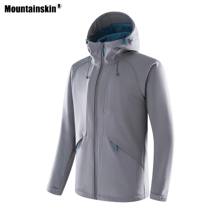 Tanie Mountainskin mężczyźni kobiety Softshell piesze wycieczki grube kurtki Outdoor Sports wiatroszczelna wspinaczka wiatrówka Trekking Camping płaszcze VA618