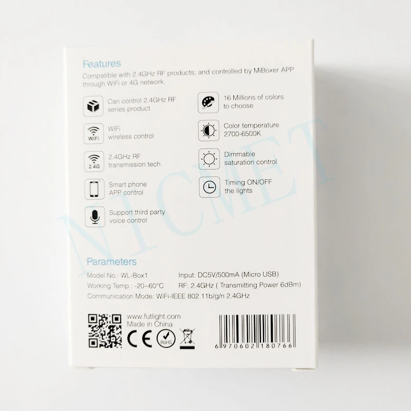 Miboxer WL-Box1 2,4 ГГц шлюз Wifi управление Лер DC5V приложение Alexa Google Assistant Голосовое управление для всех продуктов Miboxer