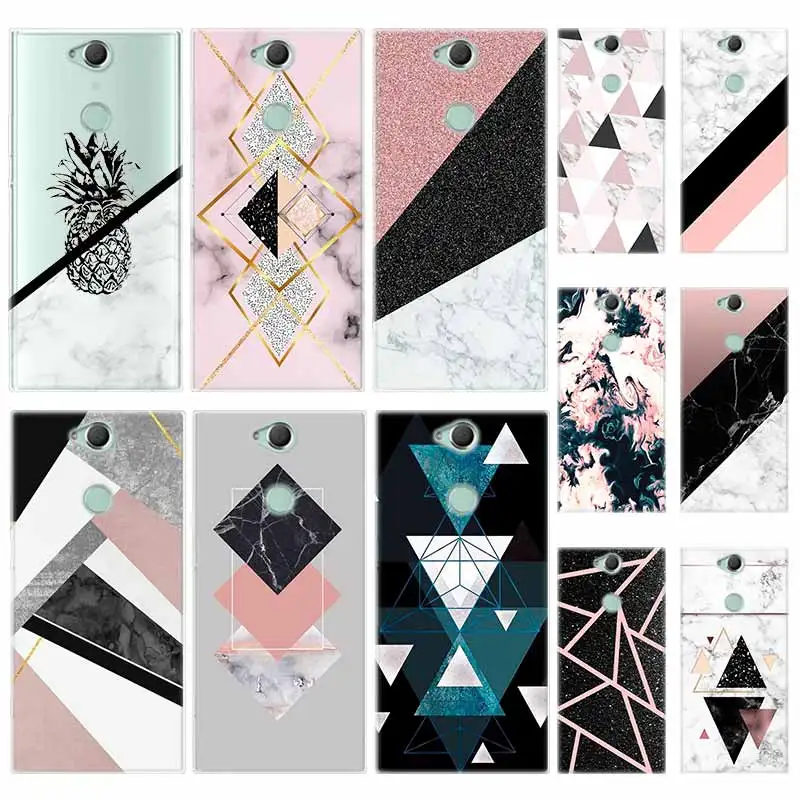 Силиконовый чехол из ТПУ для Sony Xperia X XA XA1 XA2 XA3 XZ XZ1 XZ2 XZ3 XZ4 L1 L2 L3 Plus Compeact Chic Marble Print |