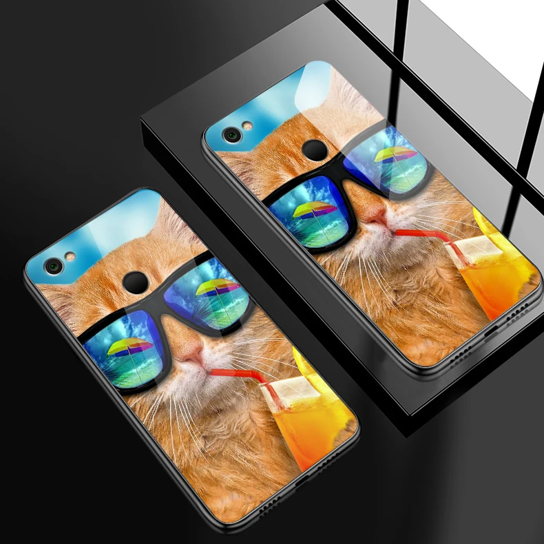 Чехол из закаленного стекла для Xiaomi 5X6X8 9 SE A1 A2 Lite TPU Capa для Redmi Note 4x 5A 6 7 Pro Prime роскошный противоударный жесткий чехол - Цвет: H113