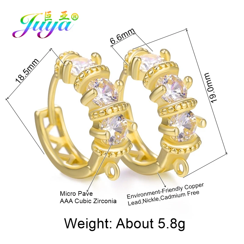 Gold Juya DIY Золото/Серебро Leverback застежка обруч серьги крючки для женщин Мода подвеска-Кристалл серьга с жемчугом и кисточкой материал для изготовления - Цвет: Gold
