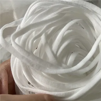 

Factory wholesale hight quality N 95 Mask 3.5mm white soft mask string elastic band sewing mask rope