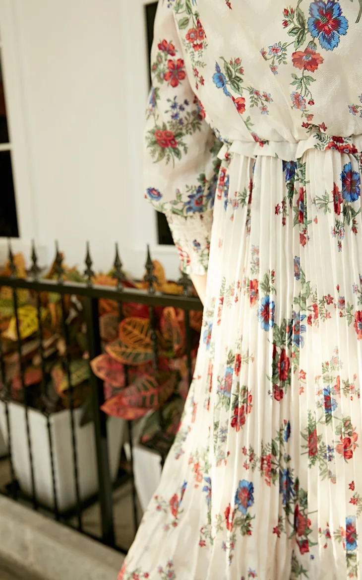 Vero Moda женское Плиссированное шифоновое платье с высокой посадкой и рукавами-фонариками | 31927C509