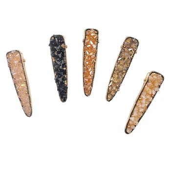 

Women's Crystal Decorative Shiny Hair Clip Handmade Rhinestone Clip Wedding Bride Bridesmaid 5 Pieces