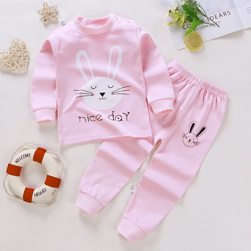 Baby Pajamas Kids Clothing Sets Baby Clothes Children's Set Newborn Boys Girls Cartoon Sleepwear Children Autunm Underwear
