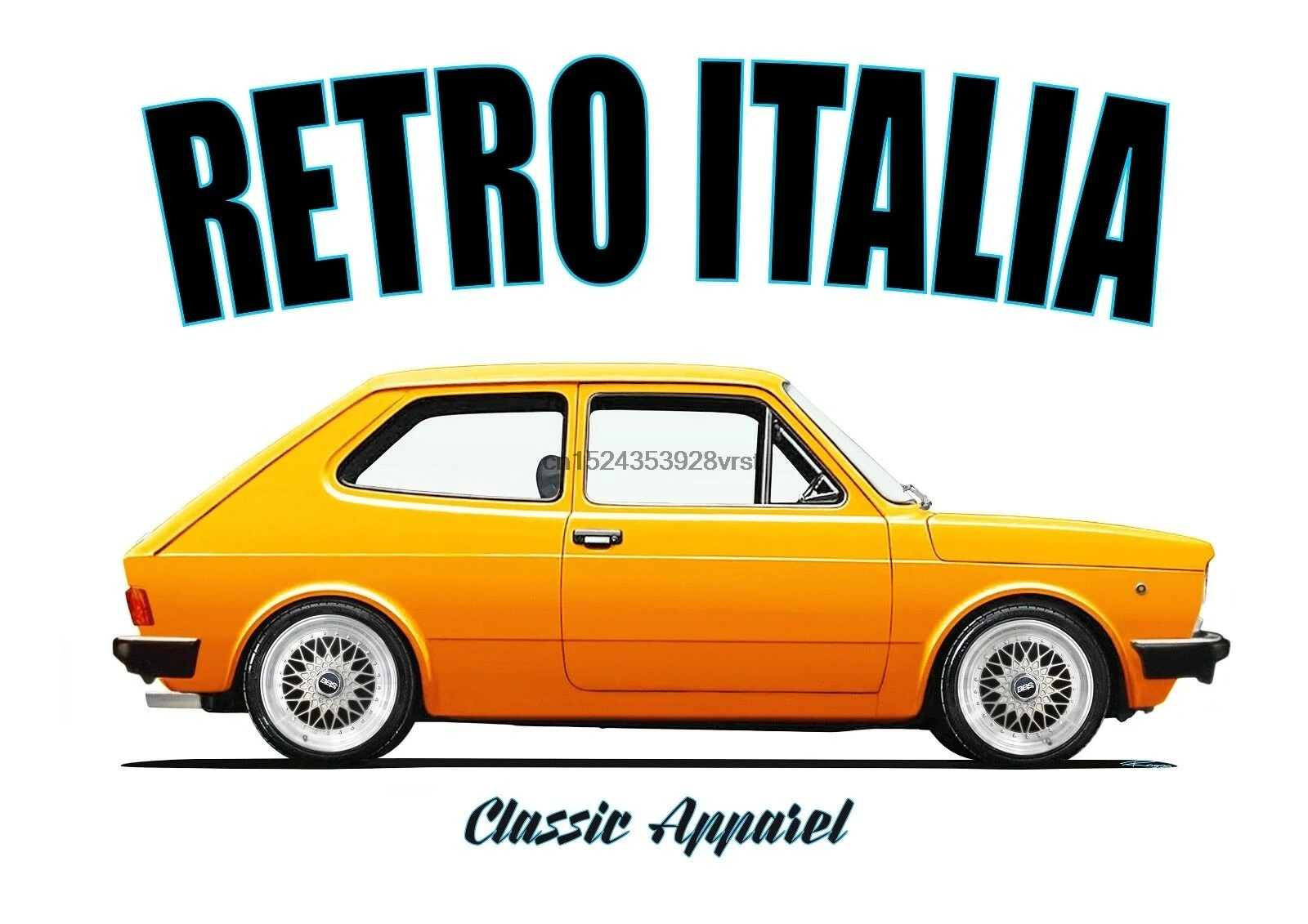 

FIAT 127 SERIES 2 t-shirt. RETRO ITALIA. CLASSIC CAR. ABARTH. MODIFIED