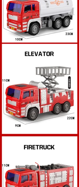 Grande cidade gigante caminhão bombeiro, caminhão de lixo, veículo de  engenharia, brinquedos infantis, presente educativo para meninos -  AliExpress