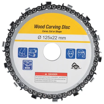 

5 Inch Chain Grinder Chain Saws Disc Woodworking Chain Plate Tool 5 Inch Multi-Functional Wood Carving Disc Angle Grinding Tool