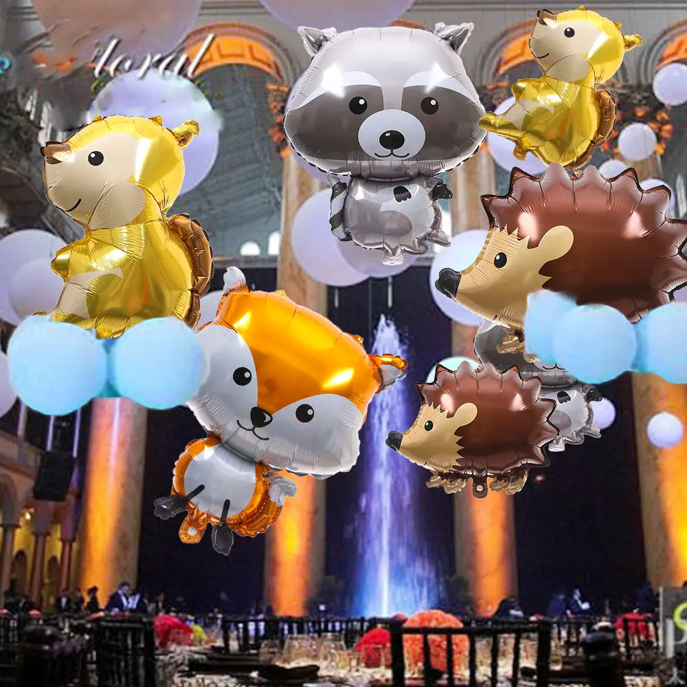 1 шт. Декор джунгли Ежик лиса енот воздушные шары мультфильм воздушный шар из