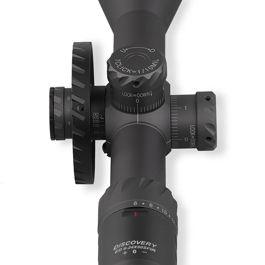 Дальность обнаружения ED 6-24X50SFIR FFP первый фокальный плоскостный прицел Airgun охотничий оптический стрельба Riflescope ударопрочная подходит. 308