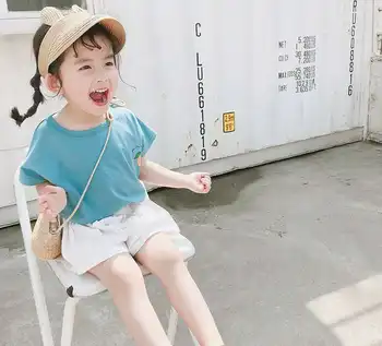 

Summer 2020 children's new boys and girls short-sleeved T-shirt foreign half-sleeved baby cotton Korean summer top