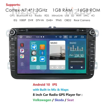 

Android 10 8" 2din Car DVD for VW POLO GOLF 5 6 POLO PASSAT B6 CC JETTA TIGUAN TOURAN EOS SHARAN SCIROCCO CADDY with 4GGPS Navi