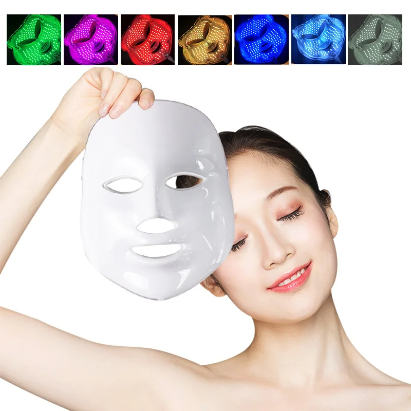 

LED Facial Mask Beauty Skin Rejuvenation Photon Light 7 Colors Mask Therapy Wrinkle Acne Beauty Led Mask Tighten Skin Tool