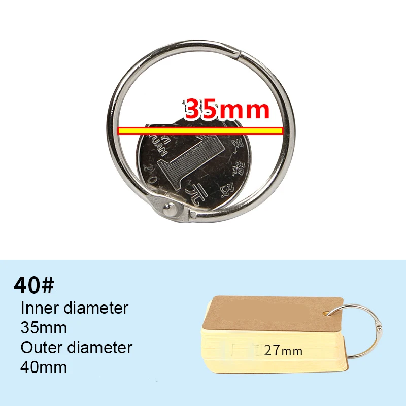 35mm sliver 5 шт. металлические кольца для ноутбуков, Золотое шарнирное кольцо, Школьное свободное кольцо с листьями, кольцевые обручи для скрапбукинга, альбом, Офисная прищепка, кольцо - Цвет: 35mm sliver